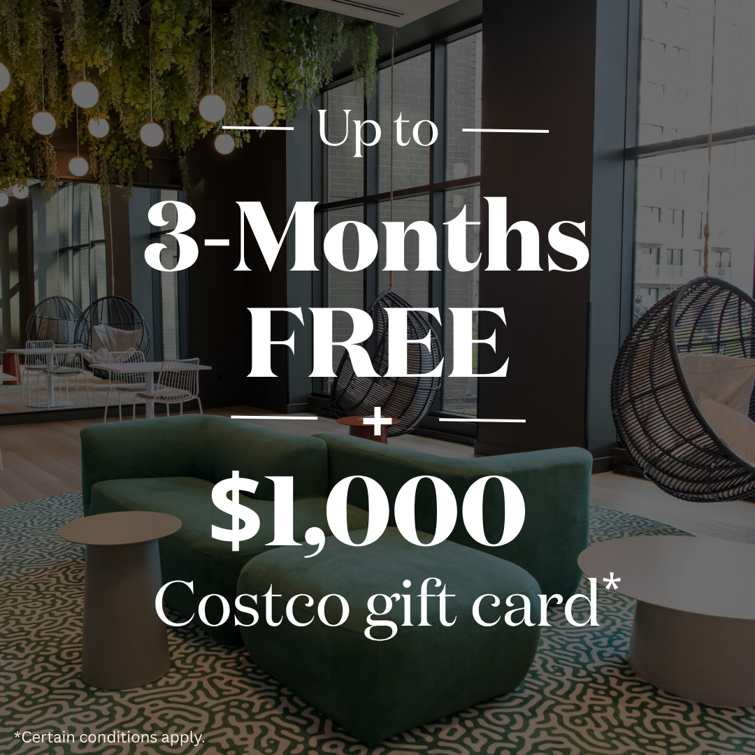 Up to 3 months free and a $1,000 Costco gift card. Certain conditions apply.